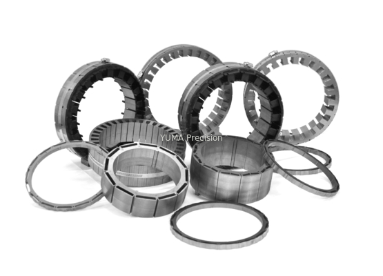 Estator de laminação de segmento de motor de veículos de nova energia estampando estator de motor elétrico e pilha de laminações de rotor