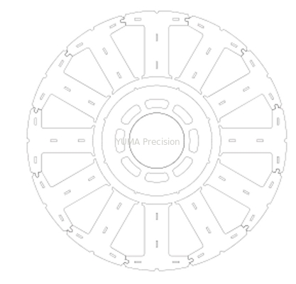 Núcleo do rotor do motor elétrico para o rotor da máquina-instrumento e o conjunto de estator servo