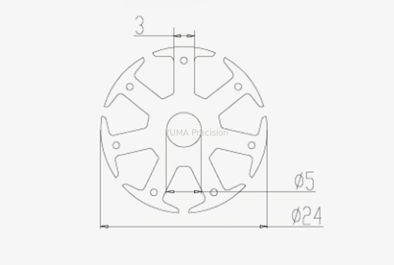 Núcleo do motor de BLDC que empilha a laminação do rotor que empilha a elevada precisão
