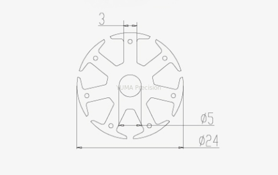 Núcleo sem escova do motor da C.C. elétrico para o aço industrial do silicone do controle