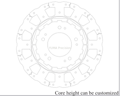 C.A. sem escova 57mm da produção do núcleo do estator de 9 laminações do rotor do servo motor dos entalhes