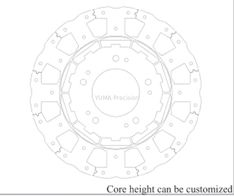 C.A. sem escova 57mm da produção do núcleo do estator de 9 laminações do rotor do servo motor dos entalhes